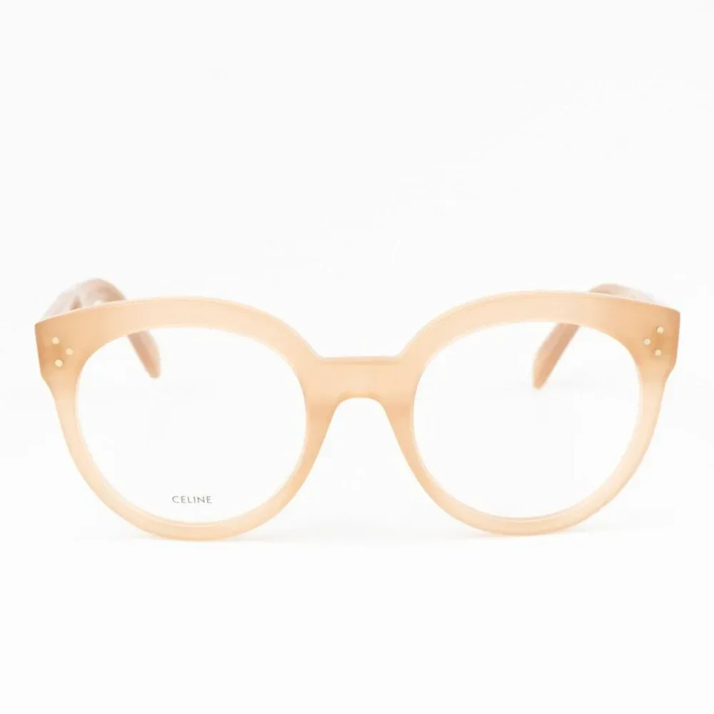 NEW Celine CL50093I 072 Beige Nude Round Women Eyeglasses CL 50093I